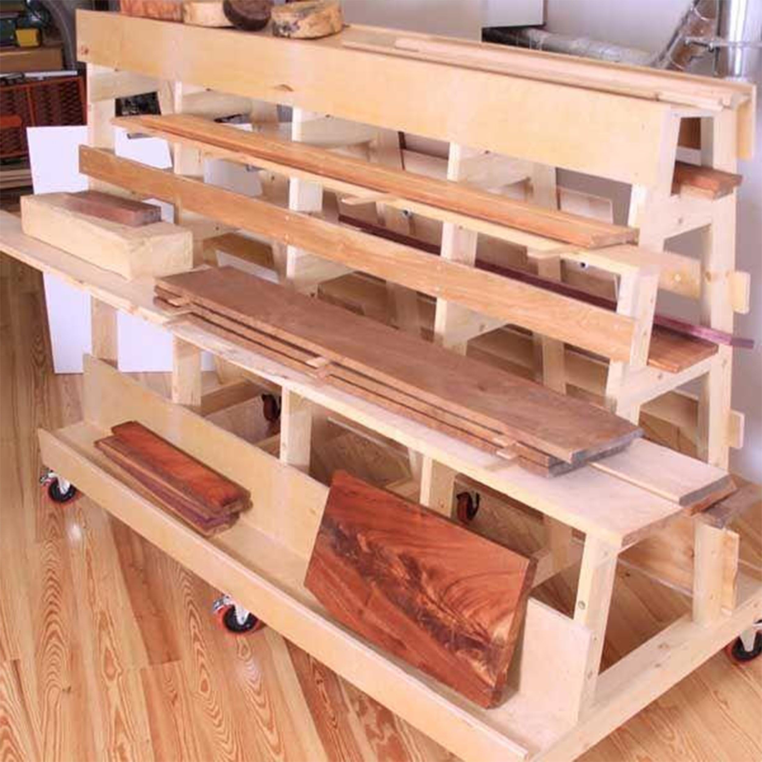 WOODCRAFTProject Paper Plan To Build Lumber & Sheet Goods Storage Rack - Material Not Included