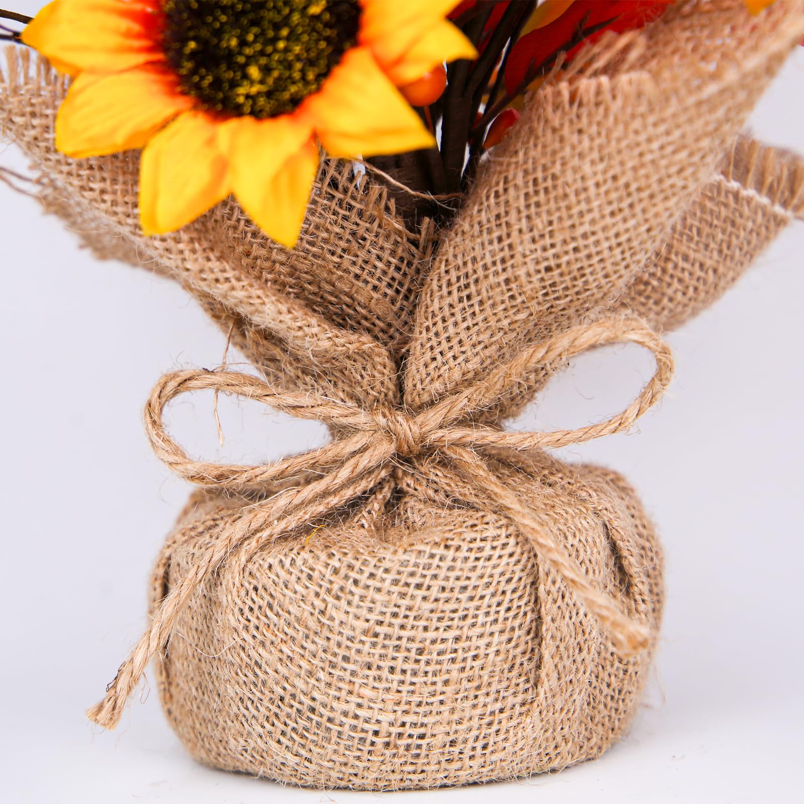 Decorazioni autunnali per casa, ufficio, girasoli illuminati da 50 cm, decorazioni autunnali, centrotavola autunnali per tavolo, mensola, scrivania, decorazione da tavolo del Ringraziamento
