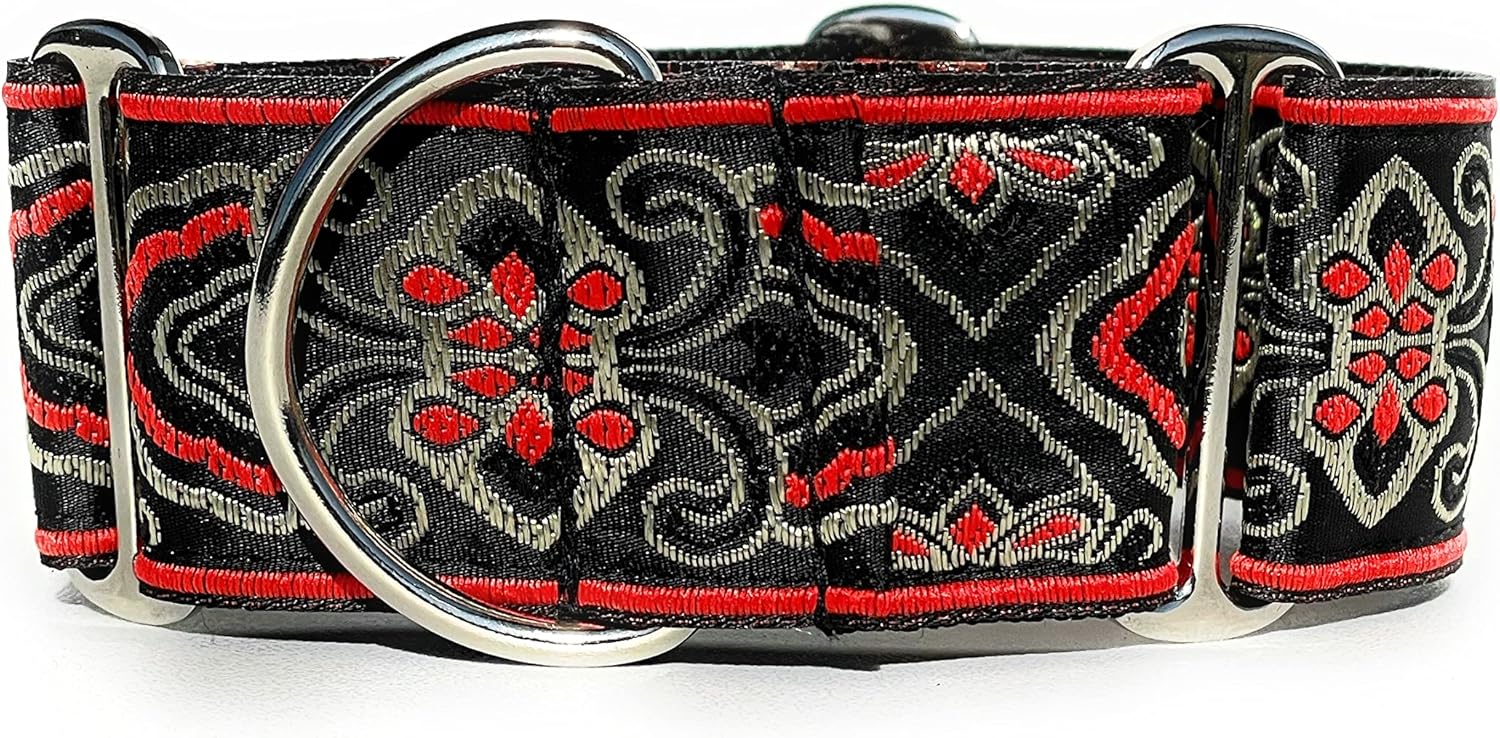 Martingale Dog Collar for Greyhound Saluki Whippet and Other Breeds with Similar Neck 2'' Wide (XL 17''-22'')