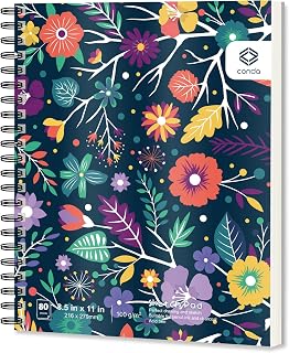 CONDA 8.5x11 Spiral Bound Sketchbook, 80 Sheets 100gsm Acid-Free Paper, Micro-Perforated Artist Sketch Pad for Drawing & Painting