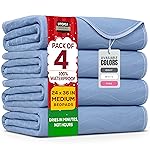 Utopia Bedding Washable Underpads 24 x 36 (Pack of 4), Waterproof Reusable Heavy Absorbency Incontinence Bed Pads for Adults, Kids, Elderly and Pets, Bedwetting Pads for Sofa and Couch (Blue)