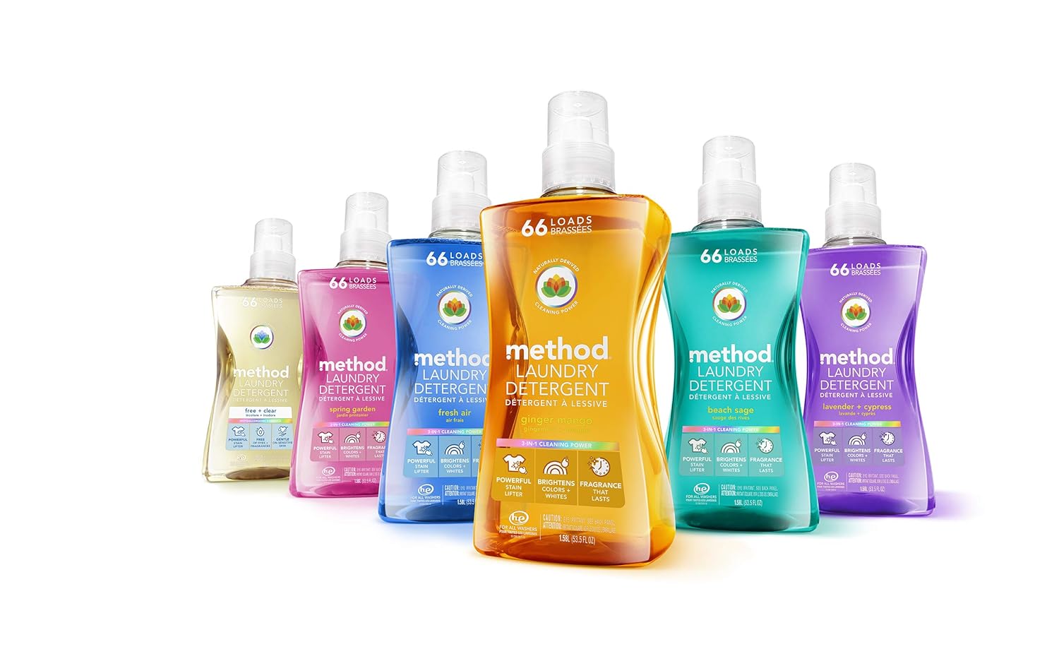 Method Laundry Detergent, Spring Garden, 53.5 Ounces, 66 Loads