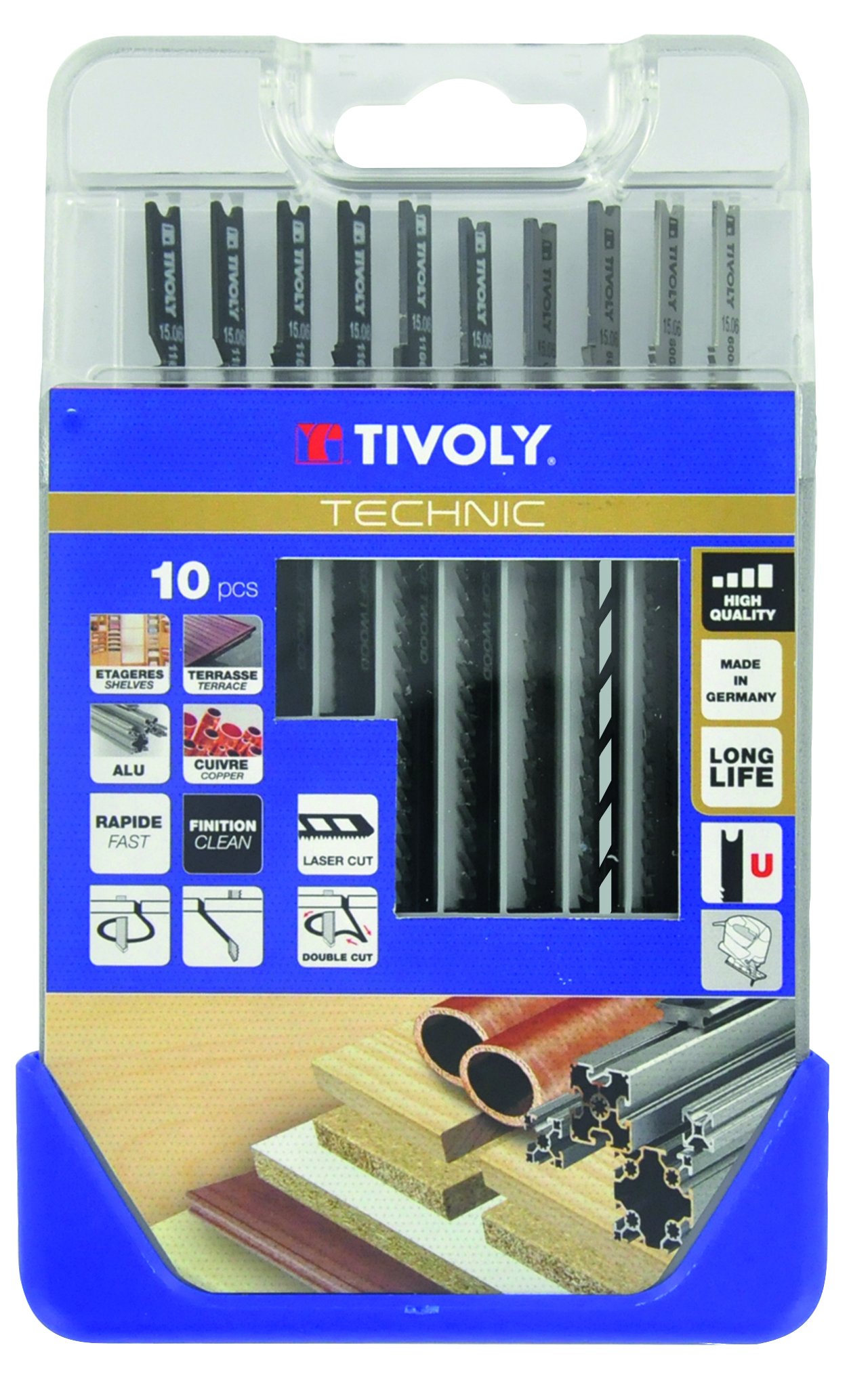 Tivoly xt505370002 Saw Blades, Gray, Set of 10 Pieces