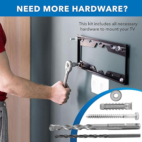 Miniatura 3 de Mount-It! Kit universal de herramientas de montaje para TV, tornillo de retraso y brocas, incluye tornillos, arandelas, anclajes Fischer, broca de