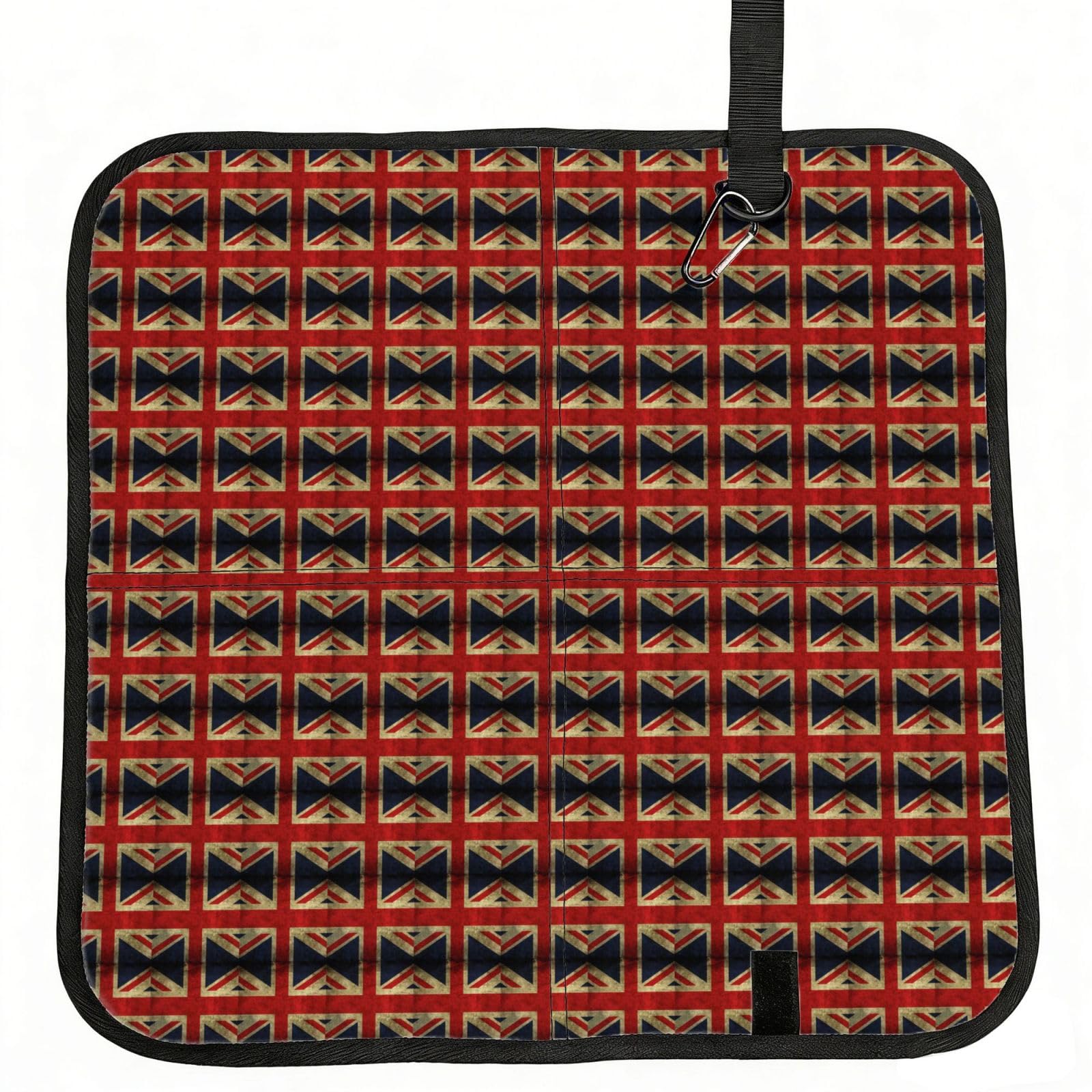 ERCgad British Flag Print Foldable Seat Cushion Portable Chair Pad Lightweight Travel Outdoor Office Home