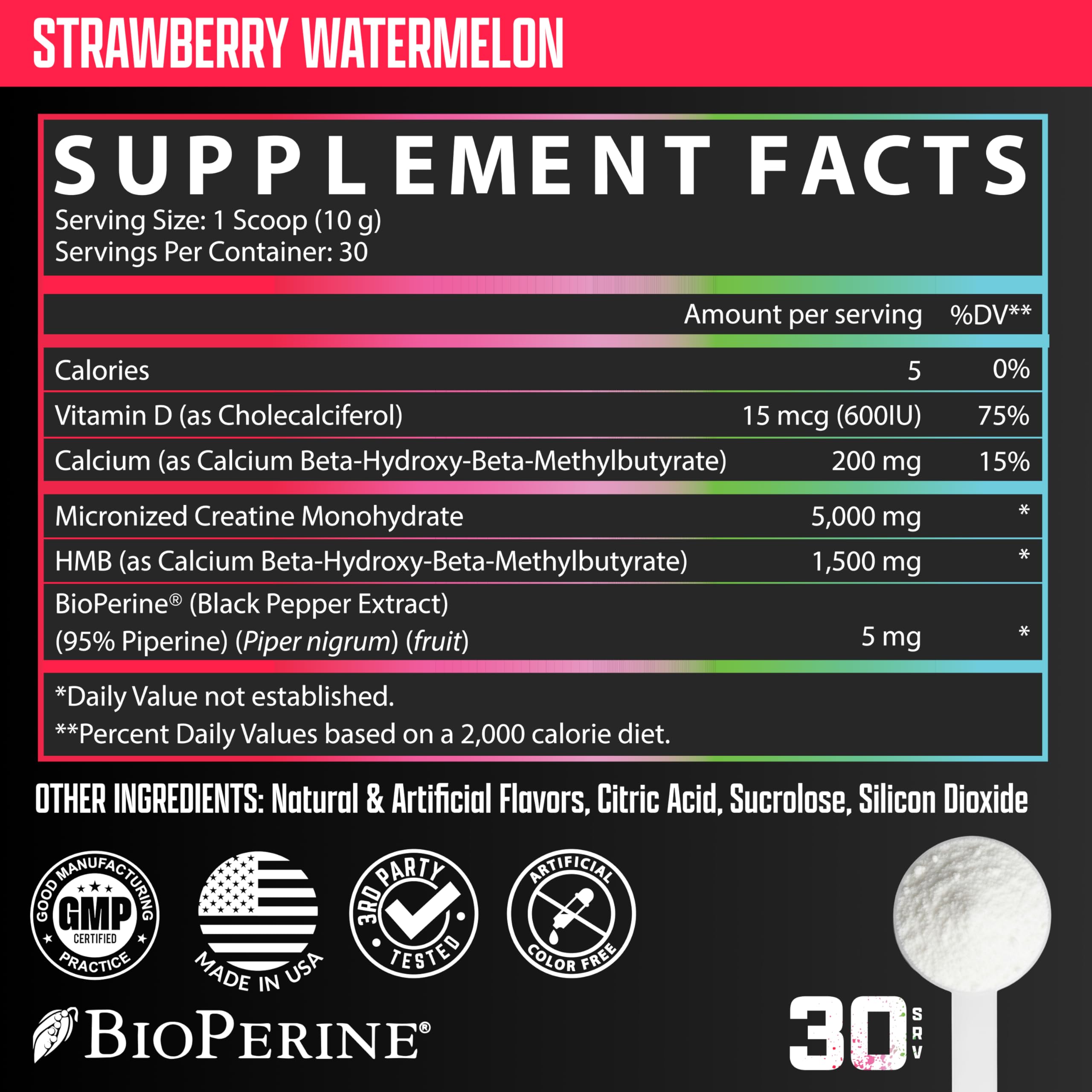 Nutrex Research Creatine HMB Powder - Creatine Monohydrate Powder with HMB for Muscle Growth, Strength, Energy and Performance - Transparent Formula — Amazon image 3