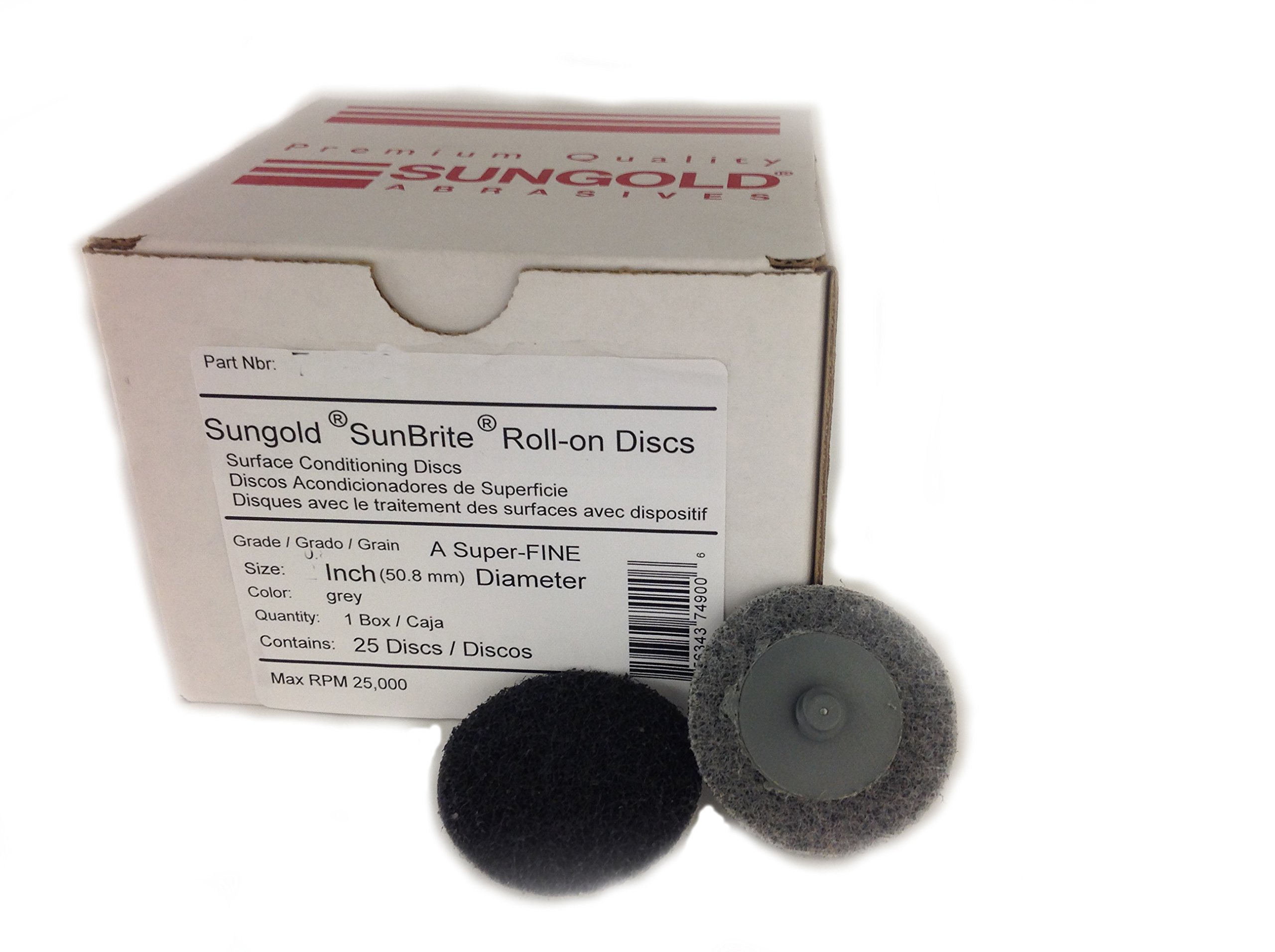 Sungold Abrasive Discs - 3" Maroon Conditioning -11