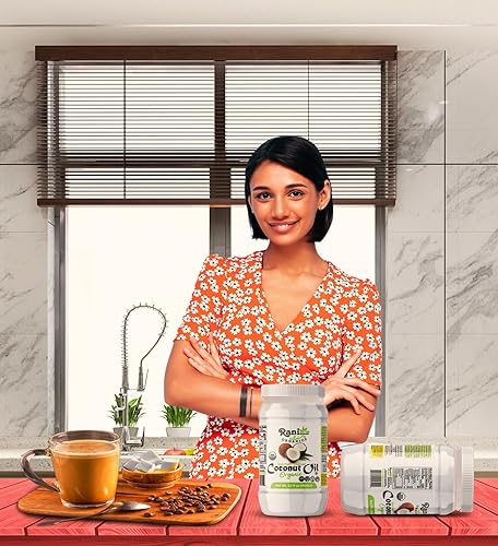 Miniatura 2 de Rani Aceite de coco virgen extra orgánico, sin refinar, 15 onzas líquidas (15.0 fl oz), paquete de 2, prensado en frío, sin OMG, sin gluten, kosher,