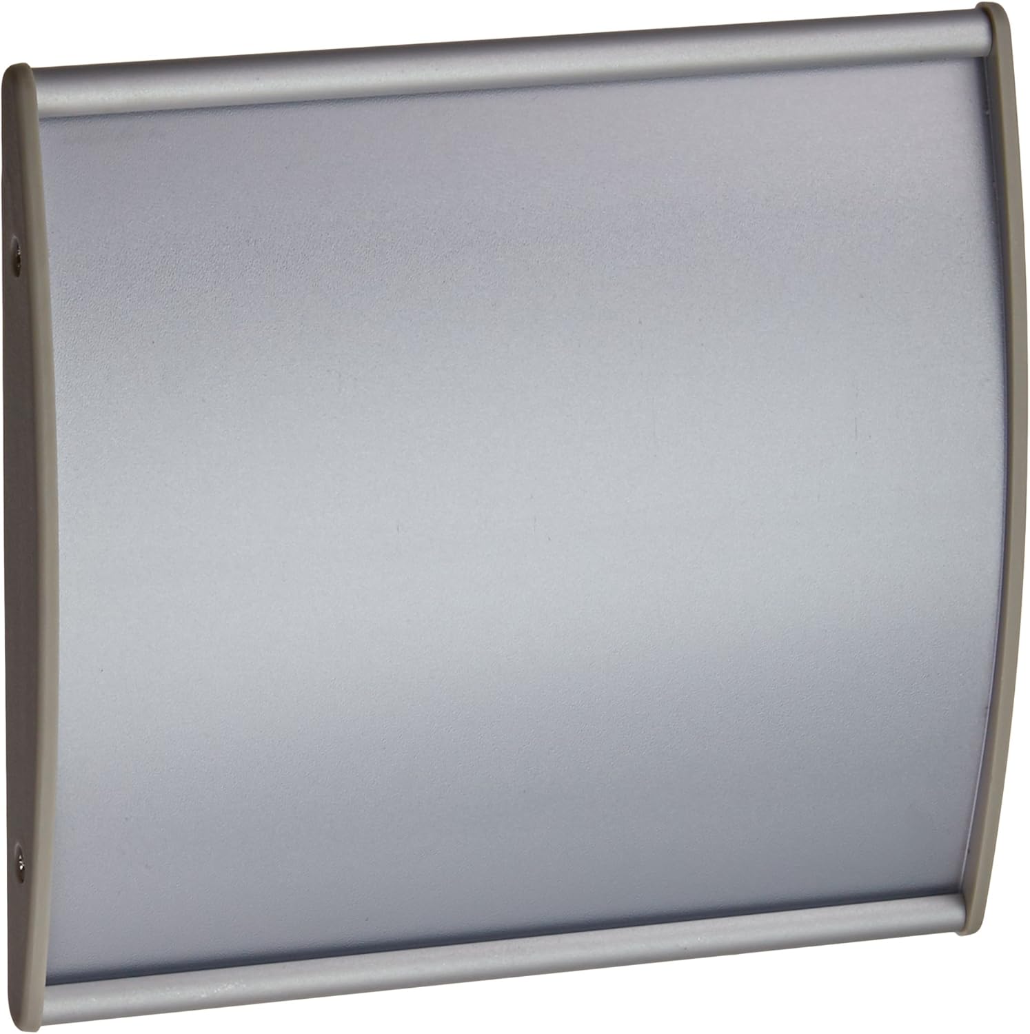 Set of 5, Nameplate Sign Holder for Wall Mount, Curved Office Sign Frame Holds 5.625" x 6" Graphics, Includes Double-Sided VHB Tape for Mounting - Silver, Aluminum