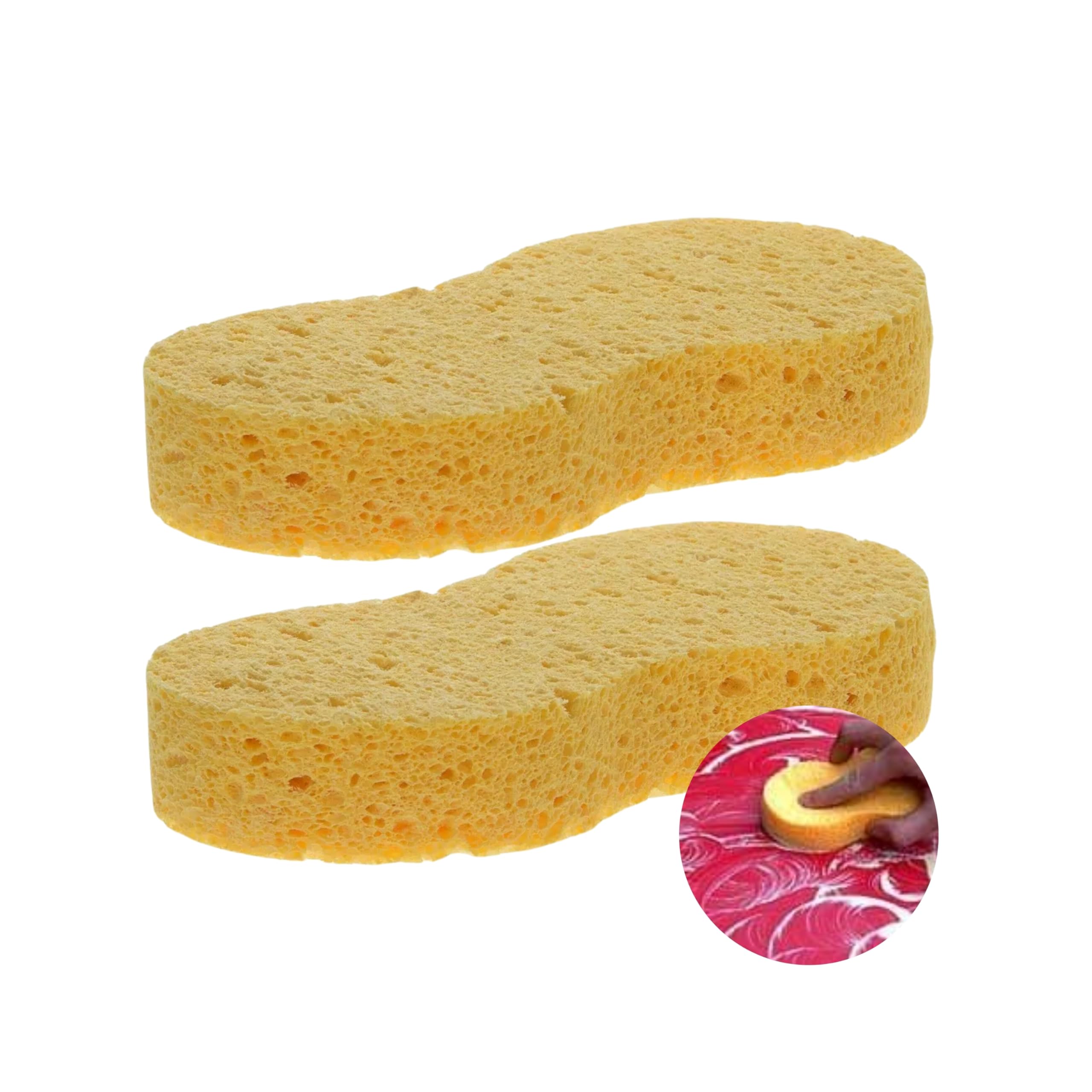 Tek Automotive Natural Twin Pack Cellulose Polish Applicator Pads Car Polishing Pads For Even, Glossy Finish – Reusable, Eco-Friendly Car Wax Applicator Pads For Waxing, Buffing & Detailing