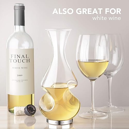 Miniatura 6 de Final Touch Aireador de decantador de vino de enigma, aireación y oxigenación superiores, proceso de aireación bifásico, mejora el sabor y el aroma,