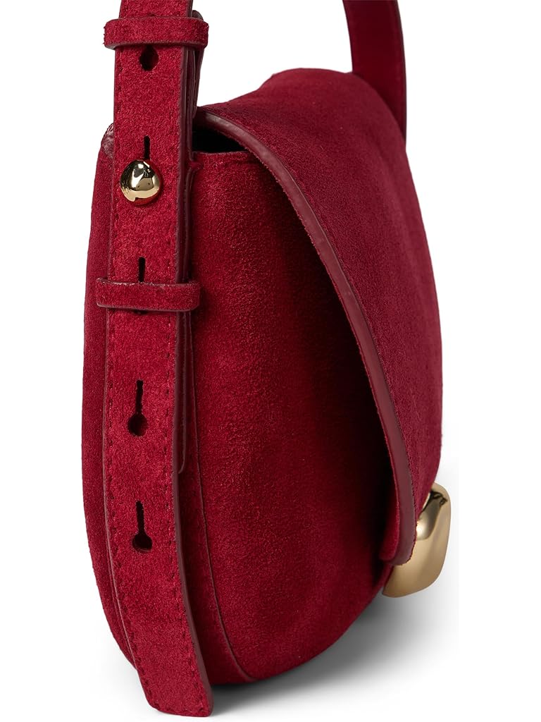 Red Madewell Suede Sm Dakota Saddle Crossbody