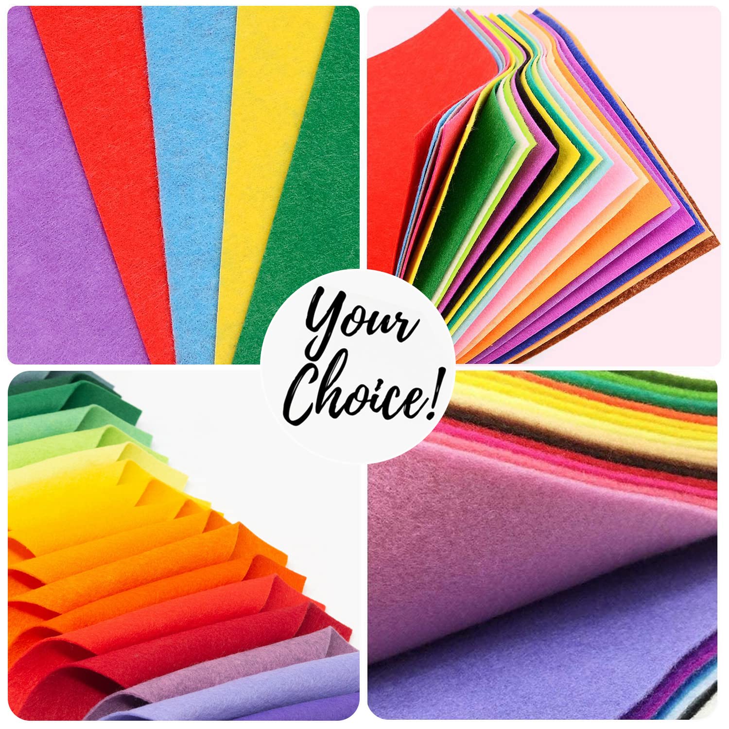 Kit De 40 Hojas De Fieltro Para Manualidades De 20x30 Cm – Colores Surtidos, Fibra De Poliéster, Ideal Para Costura Y Patchwork