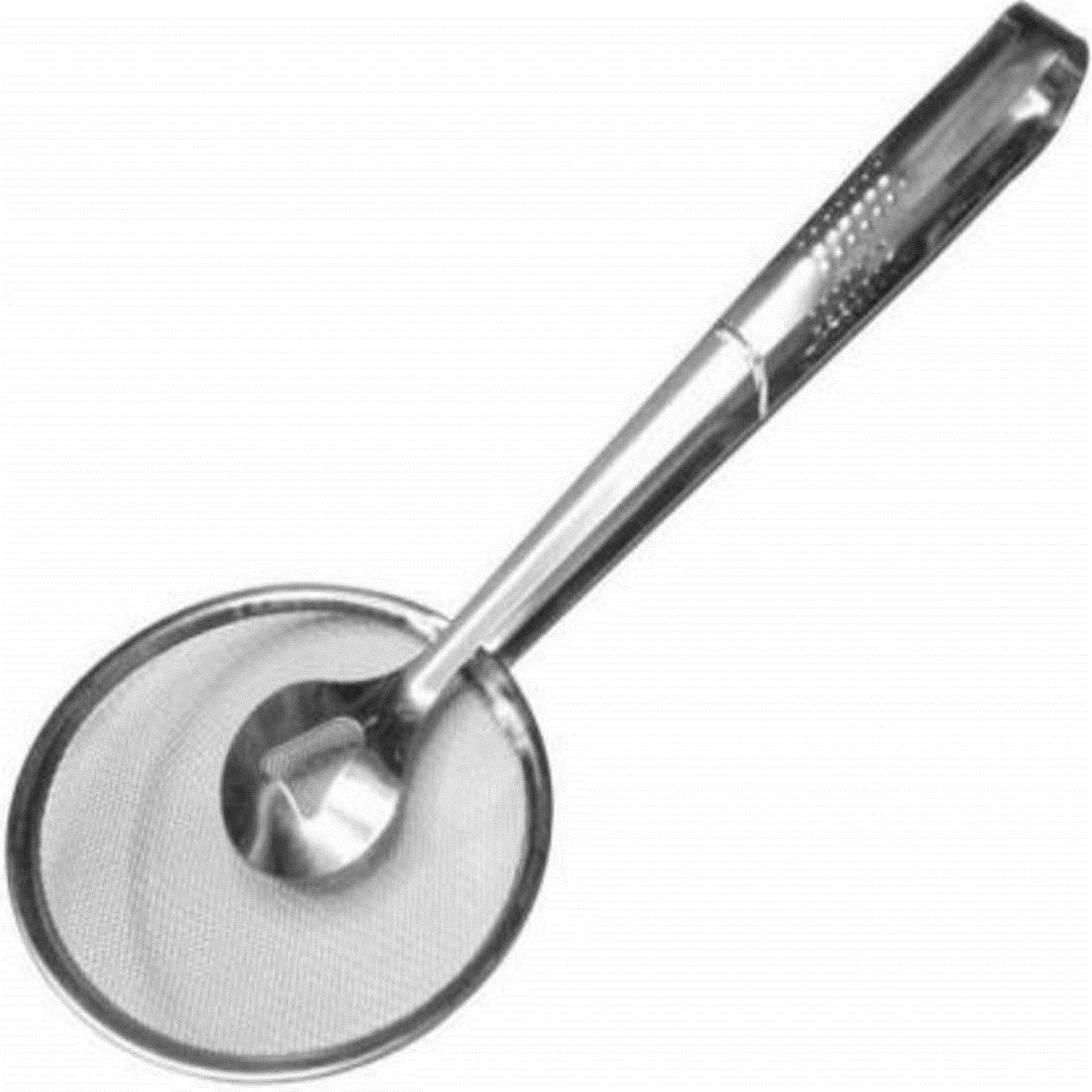 Kitchen Multi-Functional 2 in 1 Fry Tool Filter Spoon Snack Strainer with Clip, Oil Frying BBQ Filter Stainless Steel Mesh Colander Serving Tong Pakkad Strainer Kitchen Tool