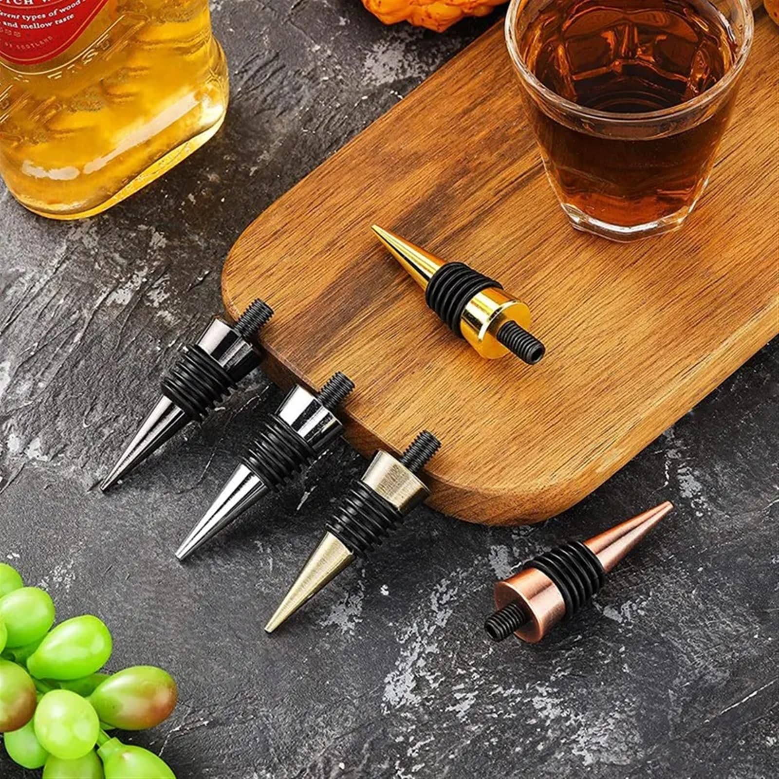 Bouchon de vin, 10 pièces bouchon de bouteille vierge avec poteau fileté en métal, ensemble d'inserts de bouchon de vin, matériel for projet de bricolage