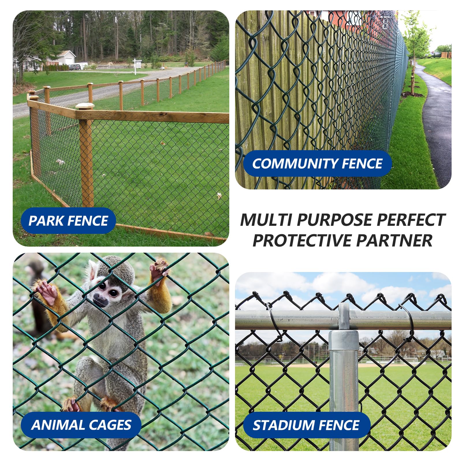 Amazon.com : Chain Link Fencing Wire Roll, 9 Gauge 2in 6ft X 50ft Diamond  Mesh, Chainlink Fence, Heavy Duty Wire Roll for Home Improvement and  Animals Enclosure : Patio, Lawn & Garden