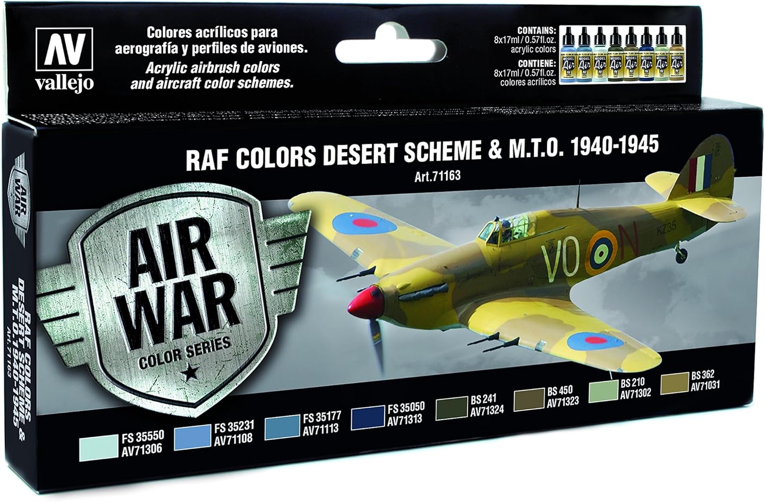 Vallejo RAF Desert Set Model Air Paint, 17ml