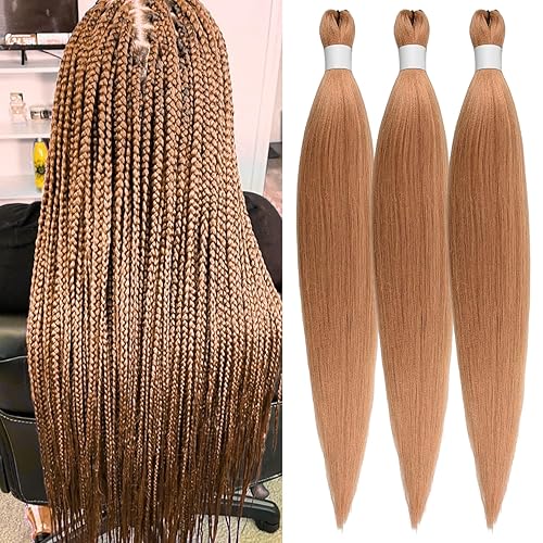 Honey Blonde Braiding Hair Pre stretched Prestretched Braiding Hair Extensions