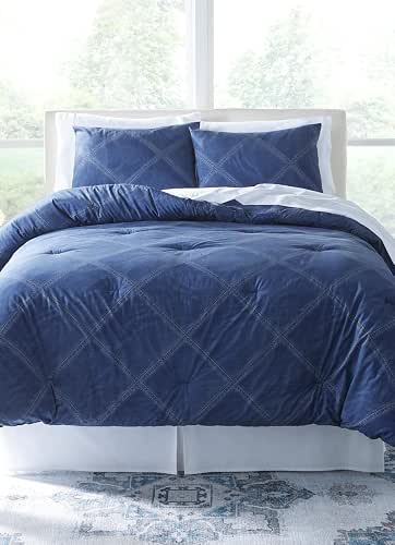 BrylaneHome Denim Comforter 3 Piece Set - Twin, Denim