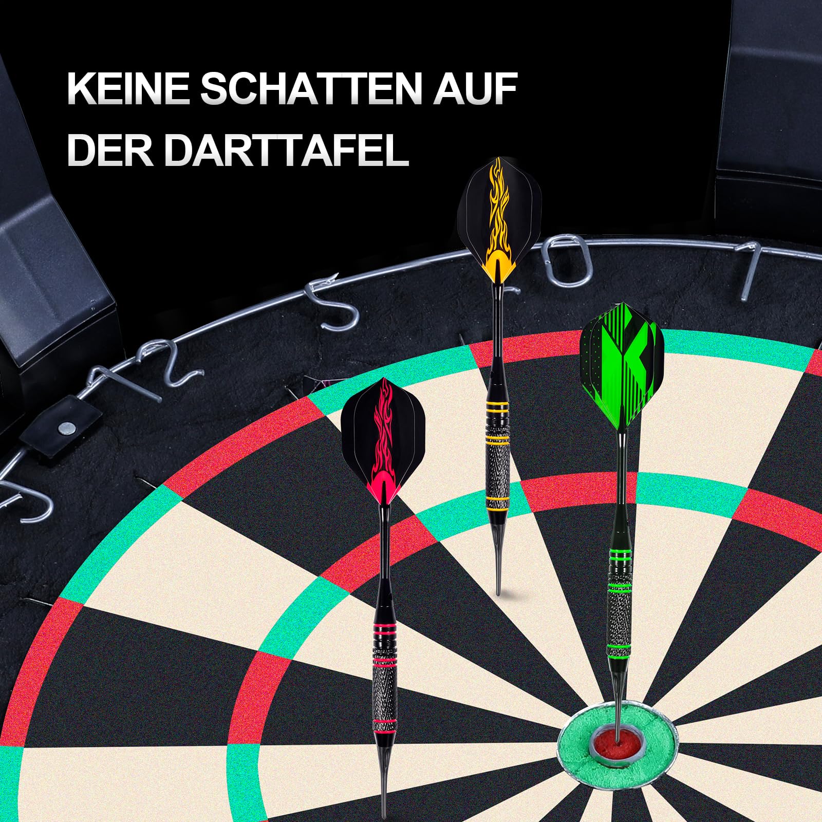 Dartboard-Beleuchtung – 360 Dartboard Light – Bnehmbar Dartboard Lighting System –Passend für 18-Zoll-Dartboards –Keine Magnetic Light bar