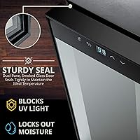 Vista 8 de Ivation Refrigerador de vino con compresor de 18 botellas con sistema de refrigeración de control inteligente de aplicación Wi-Fi Refrigerador