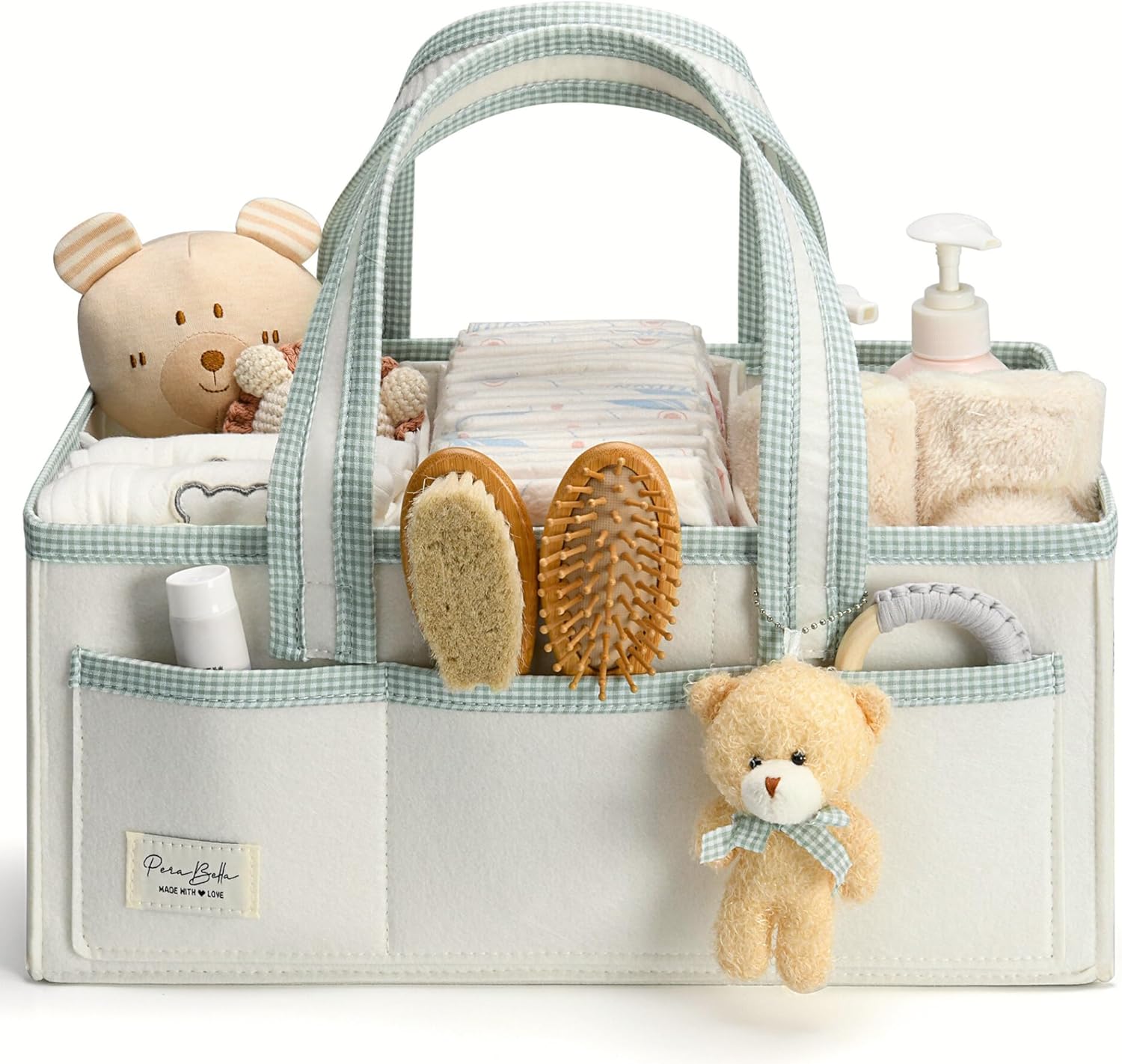 PeraBella XL Diaper Caddy Organizer With Handle, Baby Shower Gifts Basket Bag, Registry Search Must Haves Items, Newborn Girl Boy Nursery Storage Organizer, Baby Bag Essentials, Car Diaper Caddy Cart PeraBella XL Diaper Caddy Organizer With Handle, Baby Shower Gifts Basket Bag, Registry Search Must Haves Items, Newborn Girl Boy Nursery Storage Organizer, Baby Bag Essentials, Car Diaper Caddy Cart