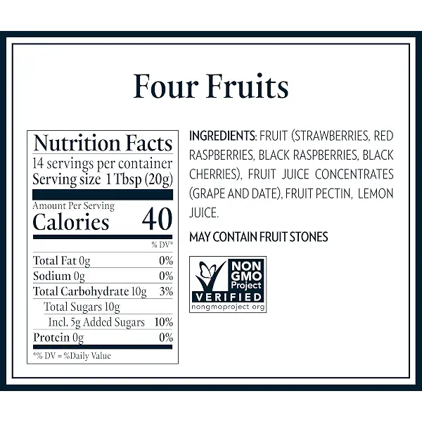 St. Dalfour Four Fruits Fruit Spread - 1oz - 100% from Fruit, No Artificial Ingredients, Non-GMO, No Cane Sugars, All Natural - Pack of 48 2