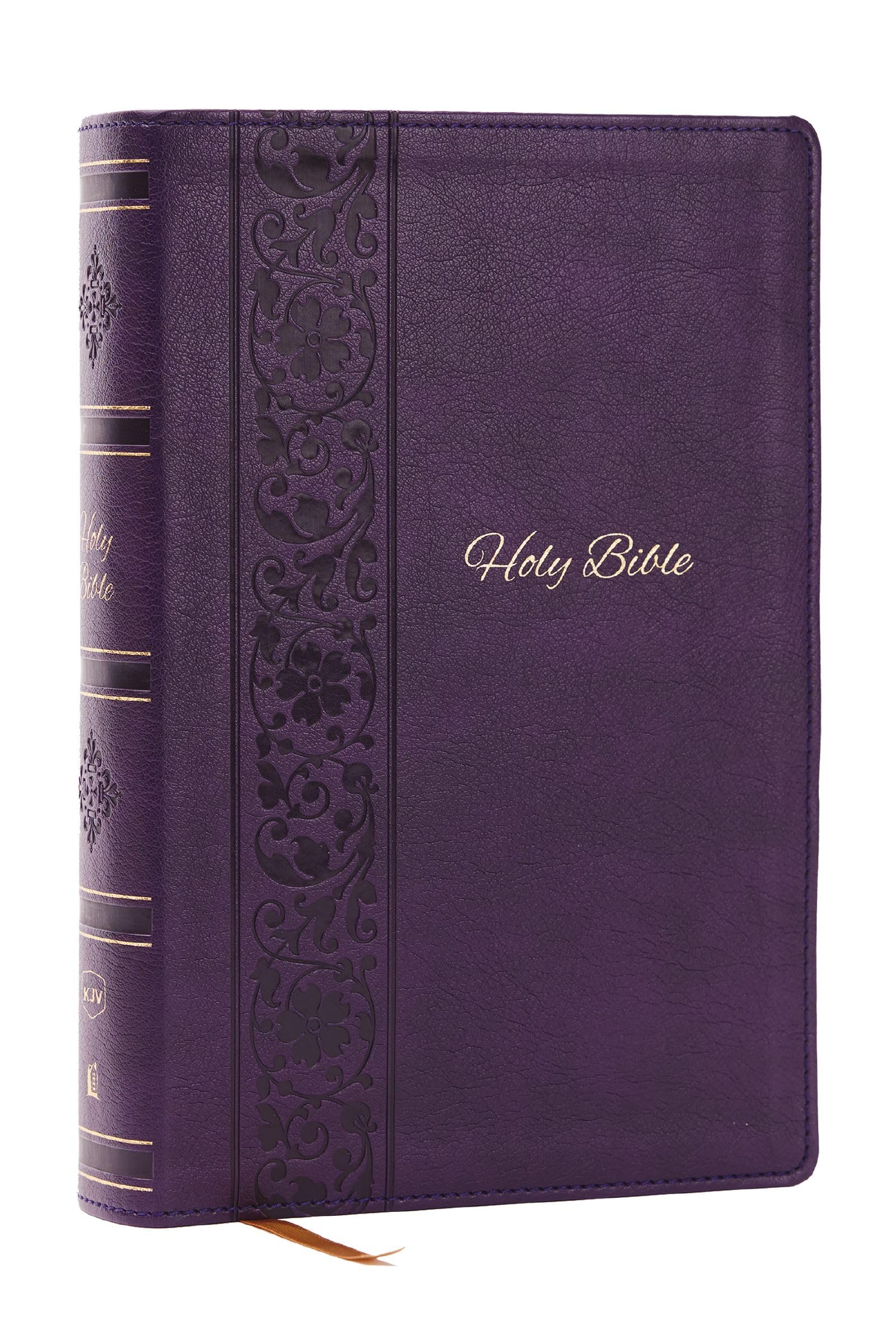 KJV Holy Bible Personal Size Giant Print Purple  by Thomas Nelson LEATHER-BOUND