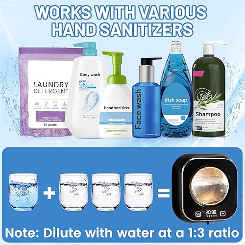 Miniatura 3 de Dispensador automático de jabón, dispensador de jabón de manos inteligente sin contacto de 10.2 fl oz, 5 niveles de jabón ajustables, dispensador de