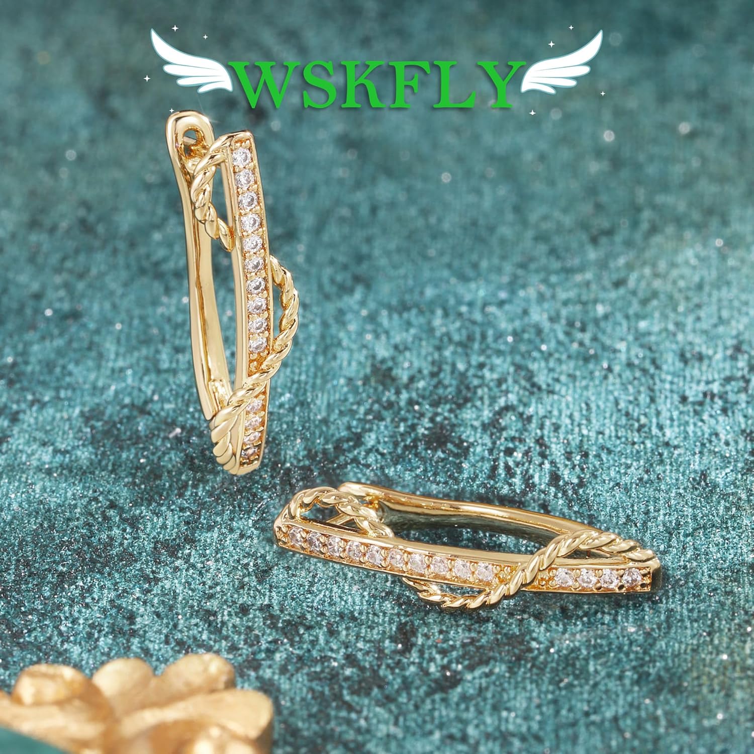 Cubic Zirconia Hoop Earrings 14K Gold Plated Tiny Huggie Earrings Simple Lightweight Small Hoops jewelry gifts for women - Image 5