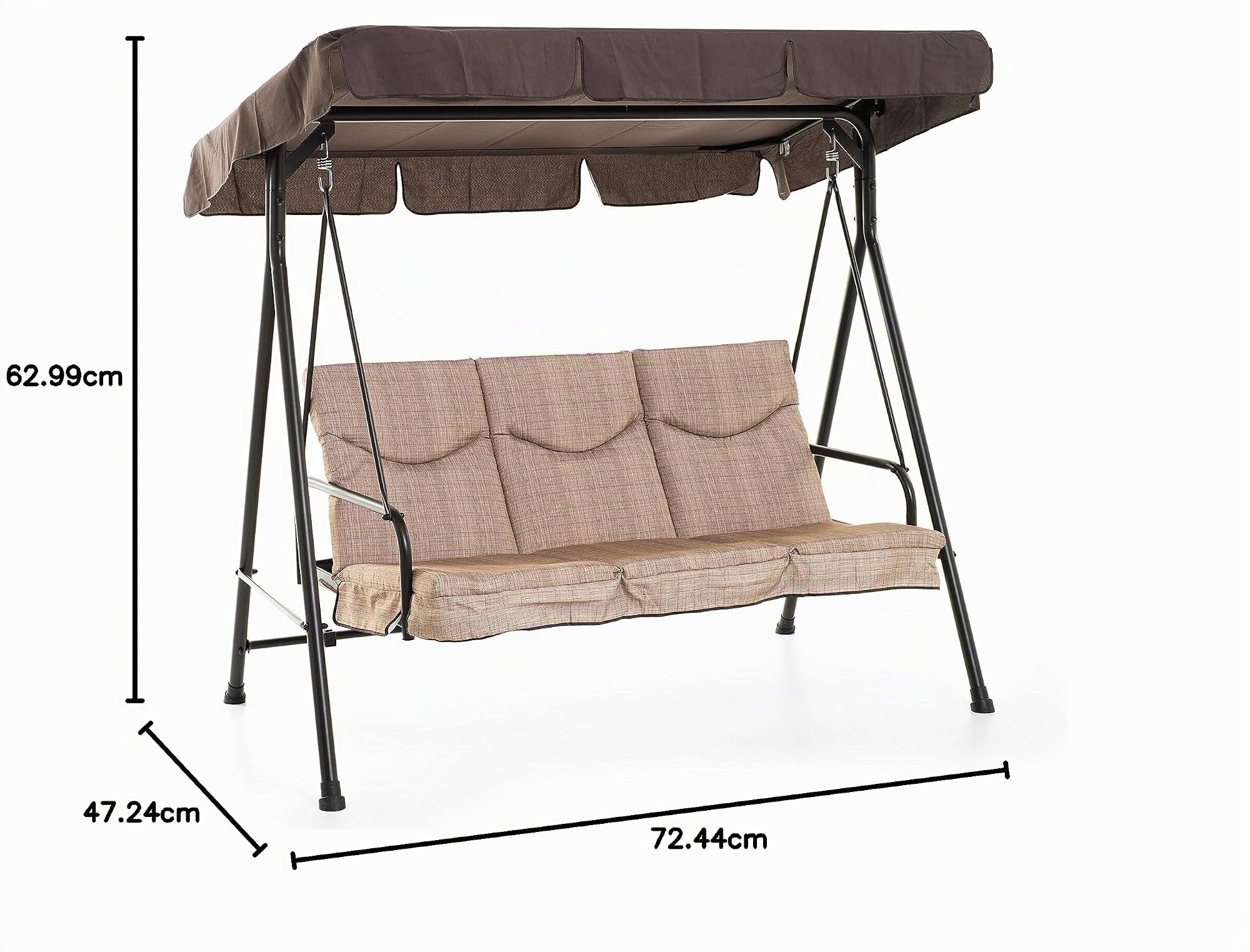 My_garden Madagascar Dondolo, Beige, 3 Posti Medium