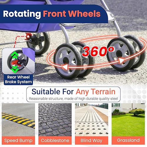 Vista 61 de Paseante BestPet para mascota con apertura para perro y gato. Producto plegable para viaje, Negro