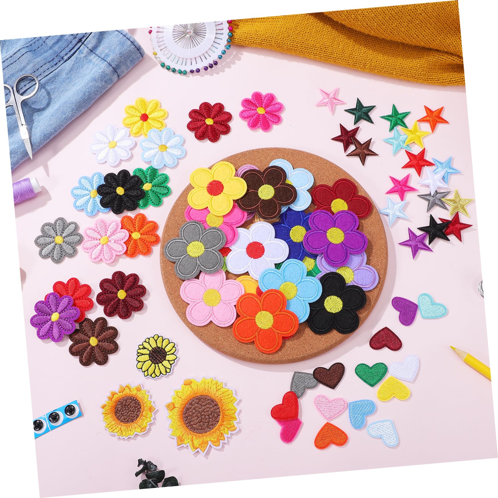 Angoily 4 Sätze Farbenfroher Gestickter Stofffleck Flicken Für Kleidung Flecken Name Applique Patches Taschenaufnäher Bunt Gestickte Aufnäher Stickflicken Aufbügeln Stickgarn 71 Stück * 4