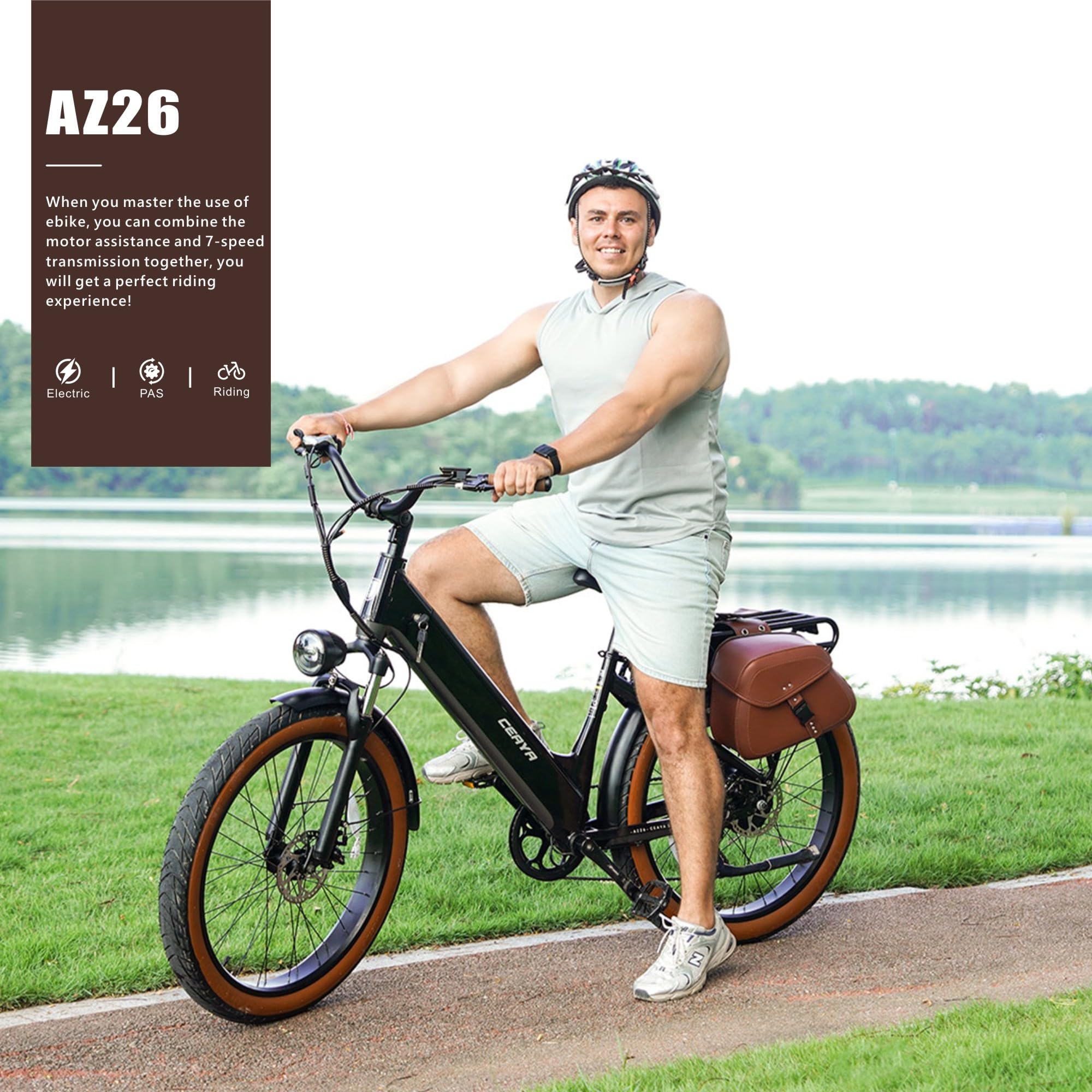 Vélo électrique 26 Pouces 3.0 Fat Bike Electrique Adulte Ebike avec Dérailleur 7 Vitesses,Batterie 48V20Ah,Suspension Avant,Frein à Disque
