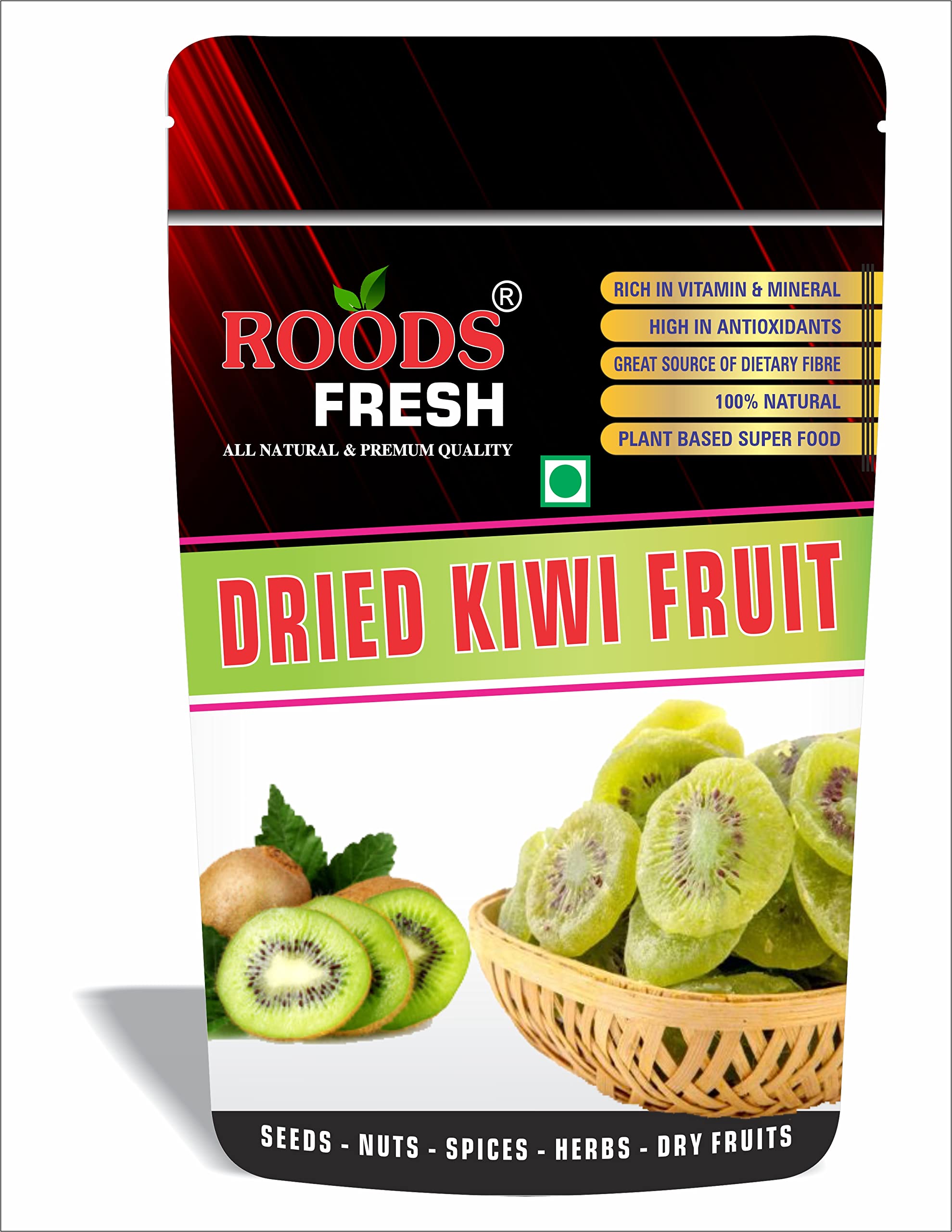 Roods Fresh Dried Kiwi Dry fruit Slices -500 gram- Naturally Dehydrated without sugar (natural sweet) (B09GGXMSVK) Amazon Price History, Amazon Price Tracker