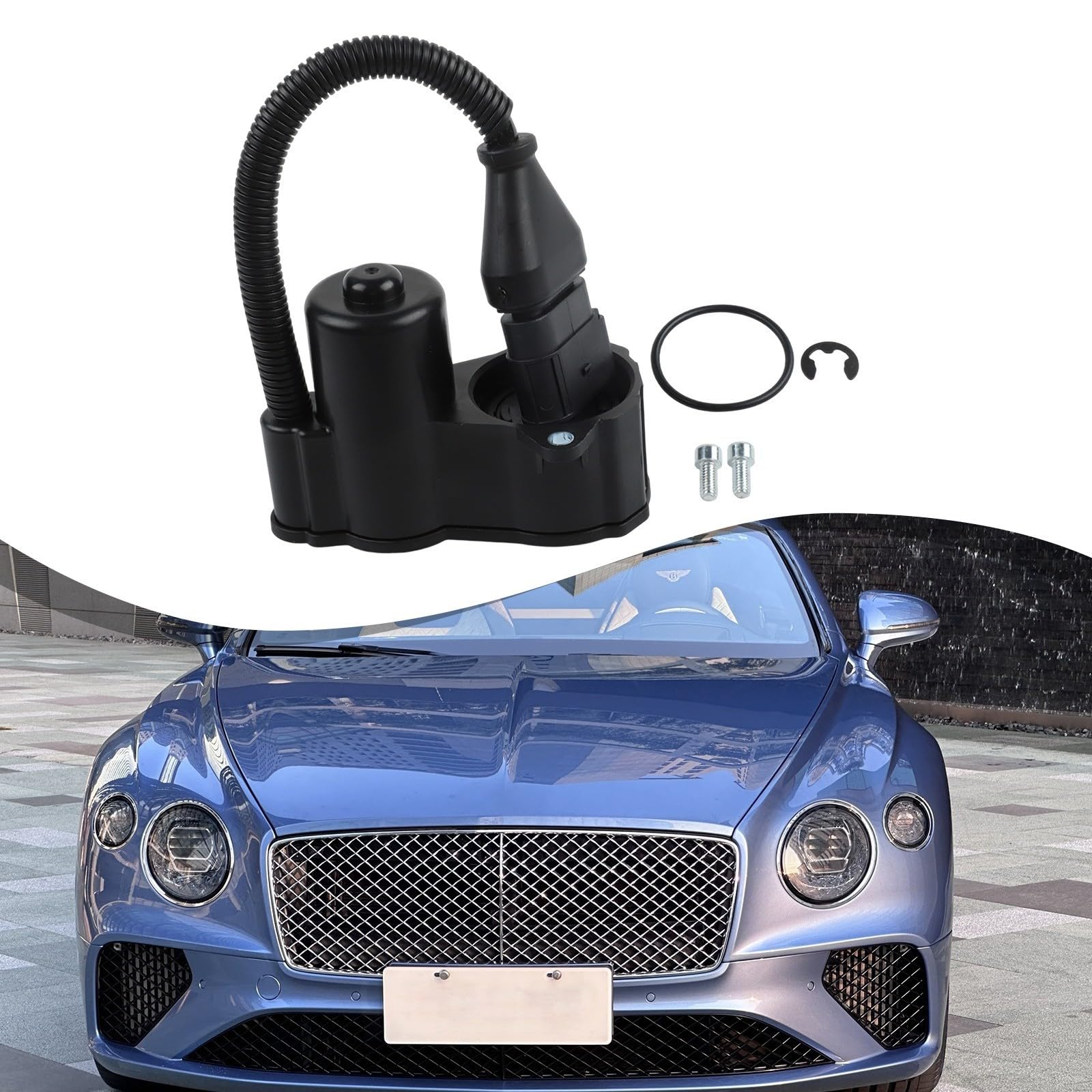 Silnik hamulca postojowego 3W0698996 dla Bentley dla Continental do GT do GTC/Flying Spur 2004-2019, bezpośrednia część zamienna, czarna obudowa z tworzywa sztucznego,