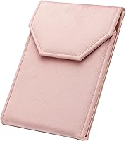 Vista 6 de COWFEX Terciopelo collar joyería carpeta de viaje almacenamiento vitrina (rosa)