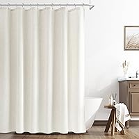 Vista 15 de Naturoom cortina de ducha de 36 pulgadas - cortina de ducha estrecha para espacio pequeño, de medio tamaño, de lino verde ultra gruesa, juego