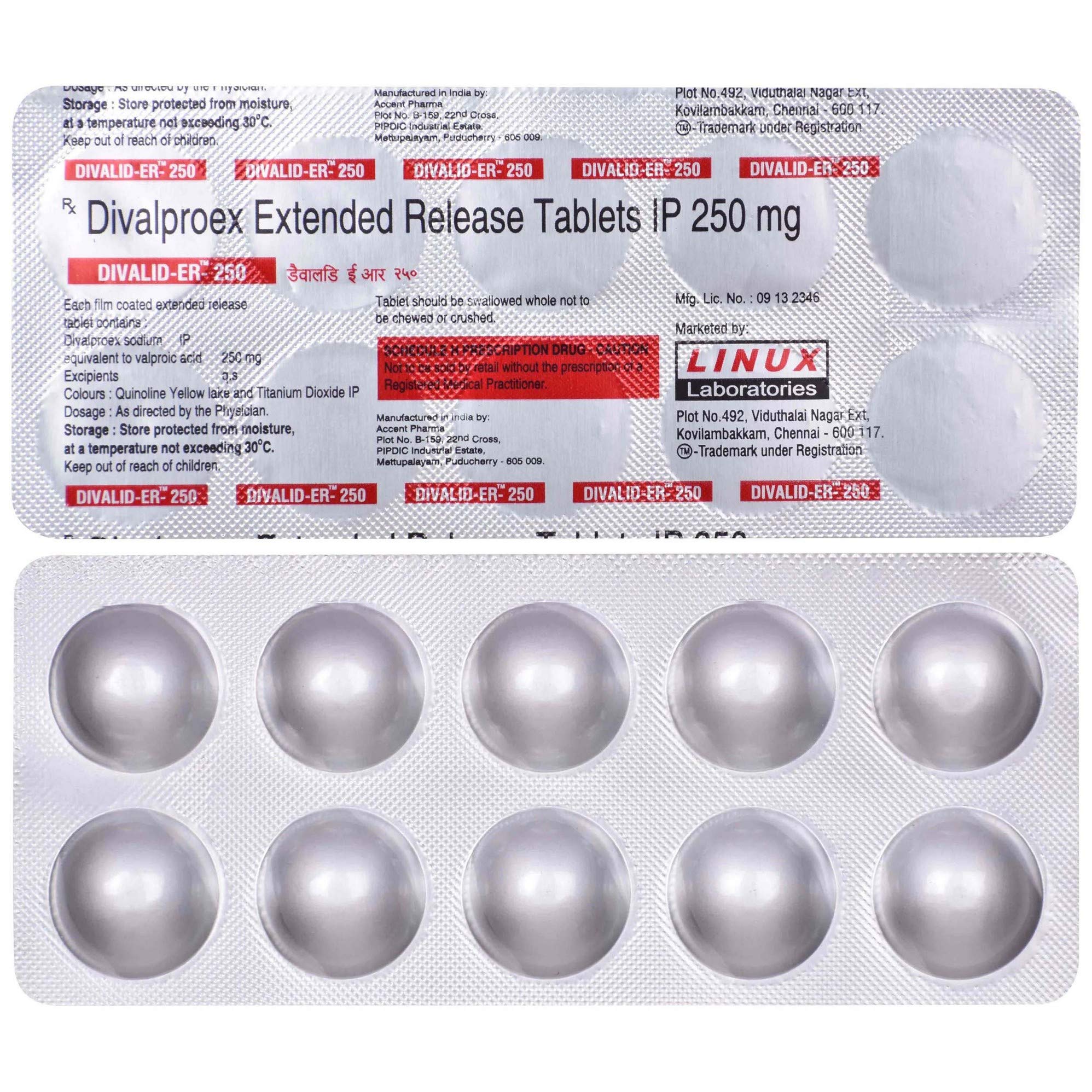 Divalid ER 250 - Strip of 10 Tablets