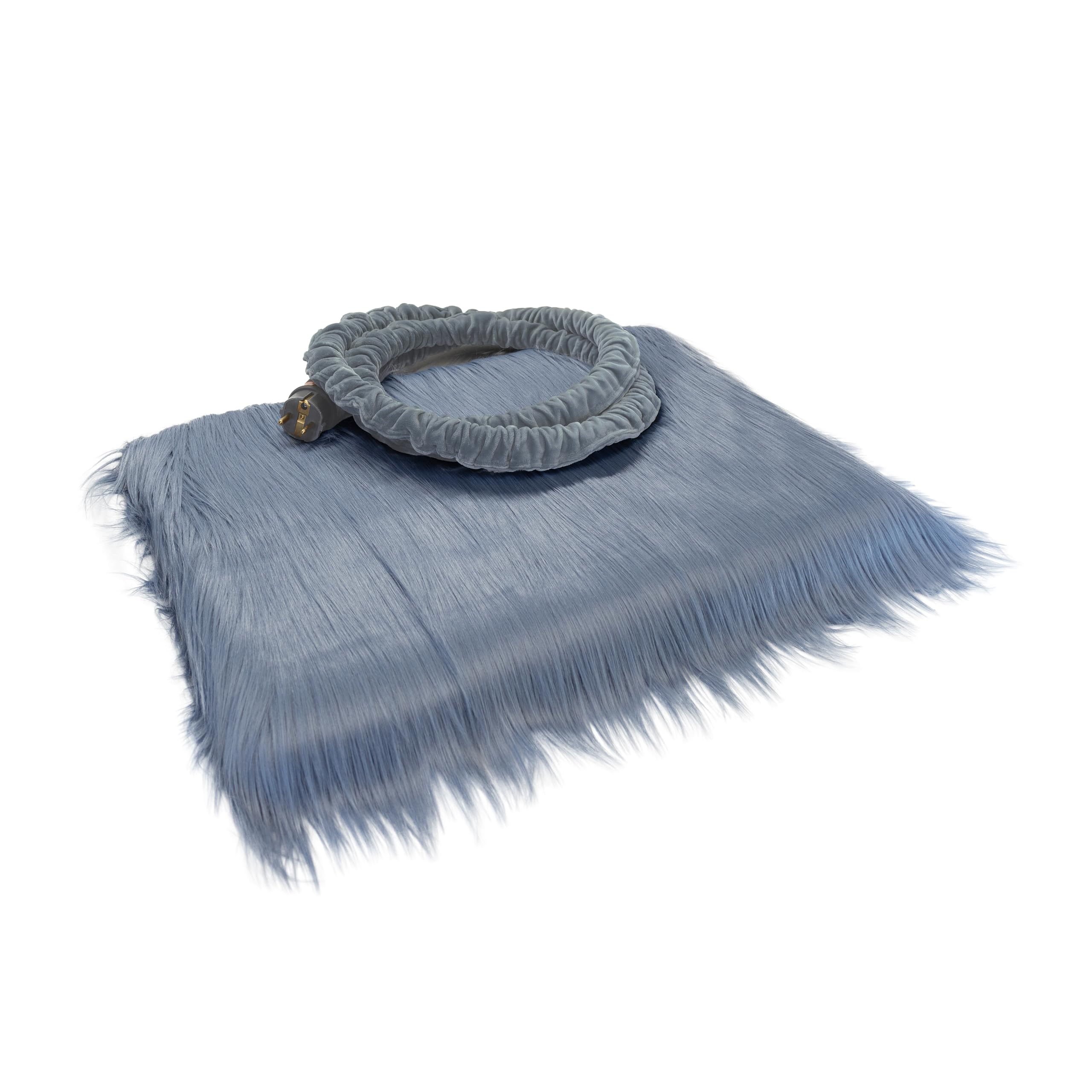 Base Riscaldante per Cani e Gatti Glamour | Tappeto Termico Antibatterico, Antimorso e Sicuro | Cuccia Riscaldante Morbida e Calda per Animali Domestici (Blu, S (37x49 cm))
