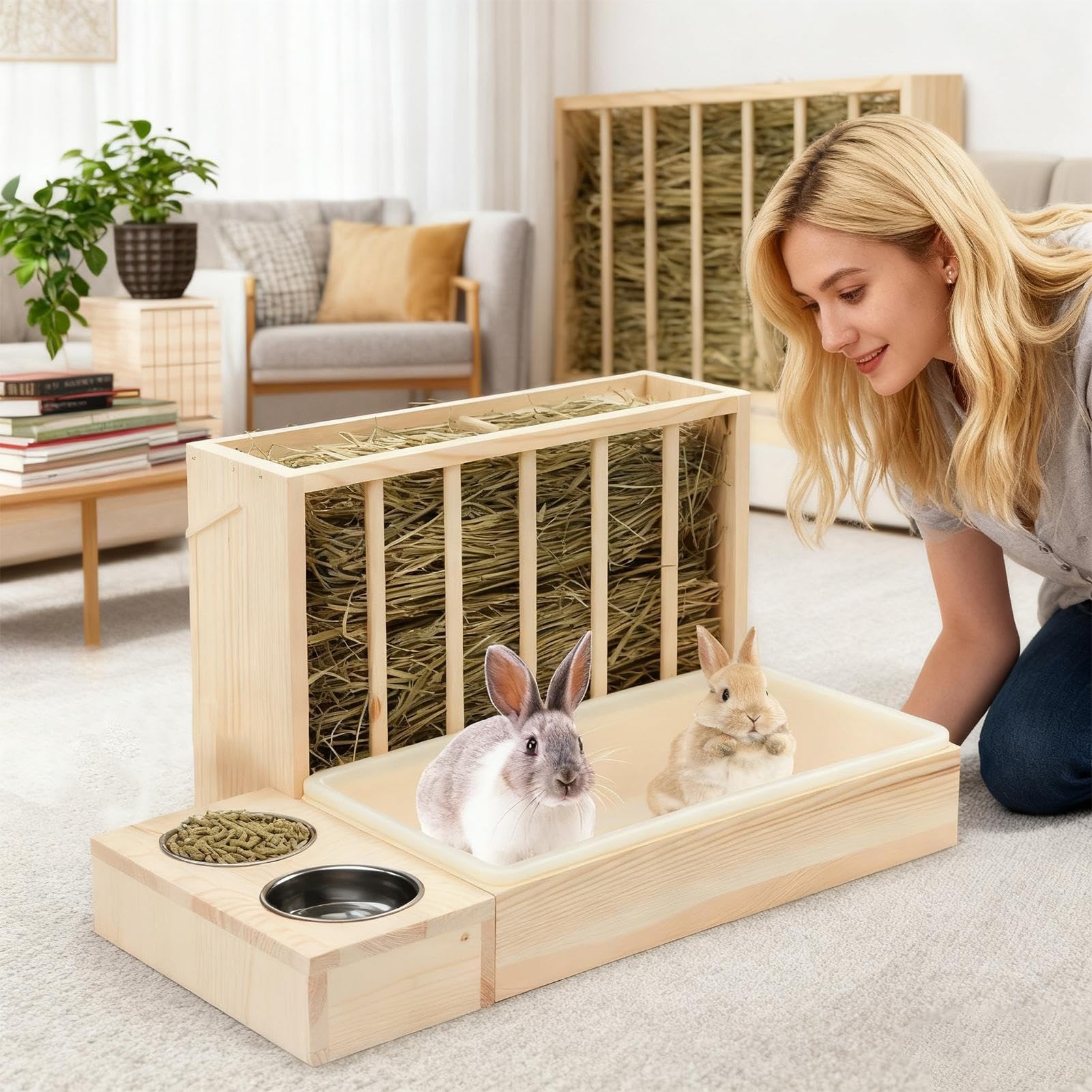 Mangiatoia Per Fieno Forniture Multifunzionali Per Alimentazione Animali | Alimentatore Per Criceti E Dispenser Di Cibo Per Conigli Per Amanti Animali Pollo Riccio Interno Esterno Viaggi