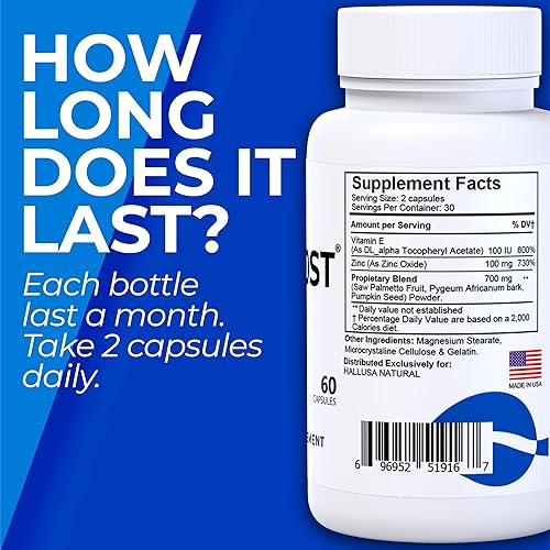 Miniatura 6 de Hallusa Natural Próstata Inflamada - Prostatitis - Pastillas para la próstata - HALLPROST 60 CAPSULAS