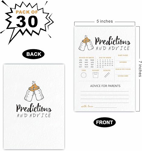 Miniatura 6 de 30 tarjetas de juego Popin Bottle Baby Shower, juego de palabras para bebé, 5 x 7 pulgadas, tarjetas de juego rellenas de doble cara para género