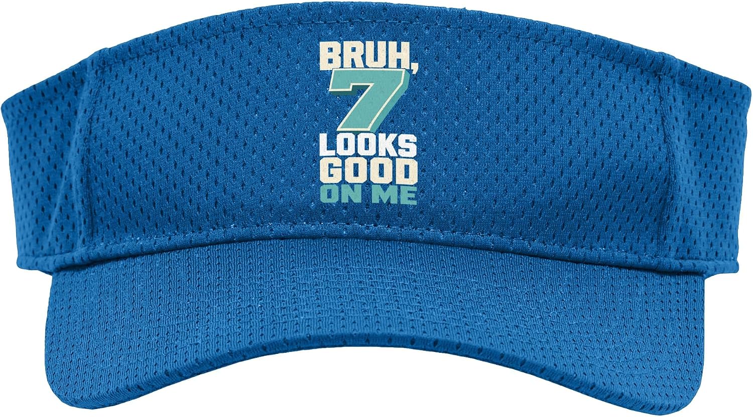 Bruh 7 Looks Good On Me Birthday Kids Seven Year Old Sport Sun Visor