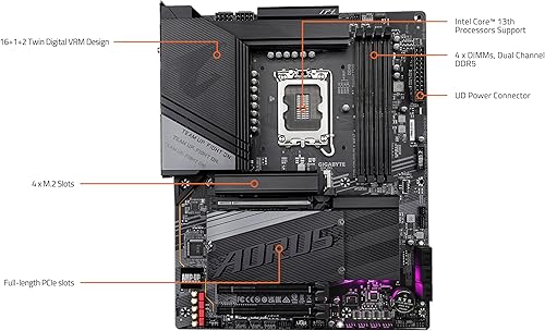Miniatura 5 de GIGABYTE Z790 AORUS Elite X WIFI7 (LGA 1700 Intel Z790 XATX DDR5 4* M.2PCIe 5.0USB 3.2 Tipo-CWi-Fi 72.5GbE LANQ-Flash PlusEZ-Latch PlusPlaca base)