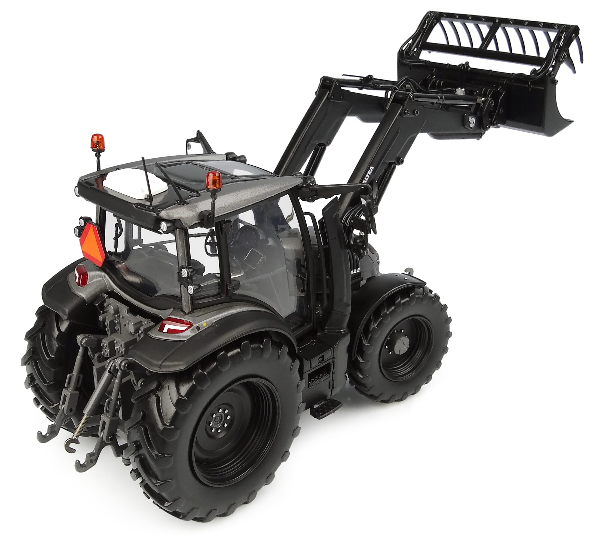 Universal Hobbies Valtra G135 avec Chargeur - Couleur Titanium Grey