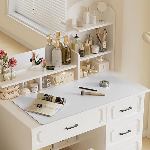 Miniatura 500 de Aothia Tapete protector de escritorio, alfombrilla para mouse, antideslizante, impermeable, de piel sintética, secante de escritorio, para Verde