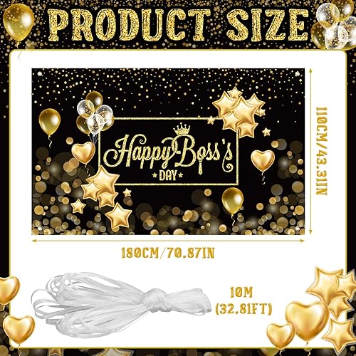 Miniatura 2 de Mixweer Fondo de 71 x 43 pulgadas para el Día del Jefe, cartel internacional para fotografía de oficina, decoración de fondo, suministros de fiesta