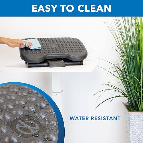 Miniatura 8 de Mount-It! Reposapiés ergonómico para debajo del escritorio con 3 niveles de altura | Taburete inclinable ajustable en altura | Reposapiés de oficina