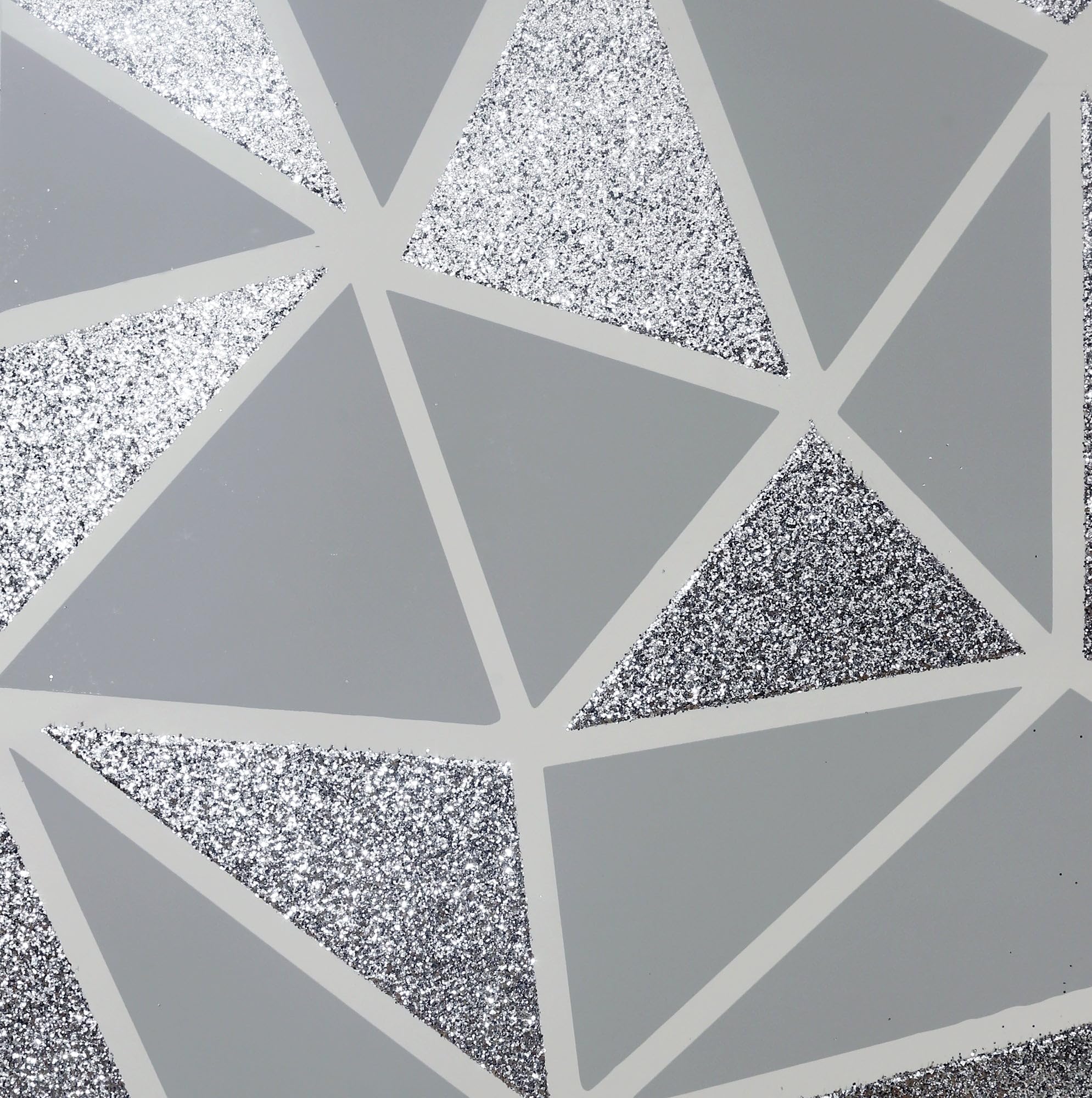 Arthouse Sequin Fragments Silver/Grey Geometric Glitter Wallpaper 921800